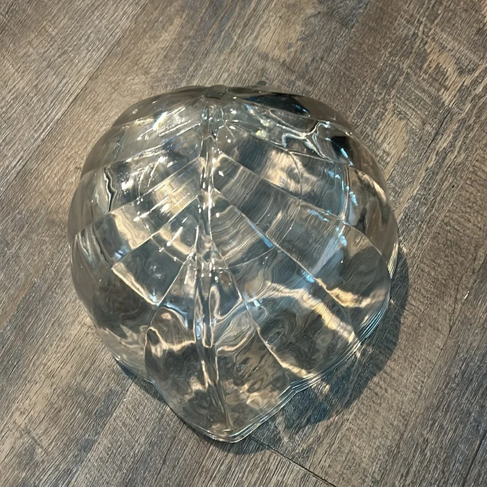 Anchor Hocking Clear Pumpkin Leaf Shaped Serving‎ Salad Fruit Bowl - Picture 2 of 7